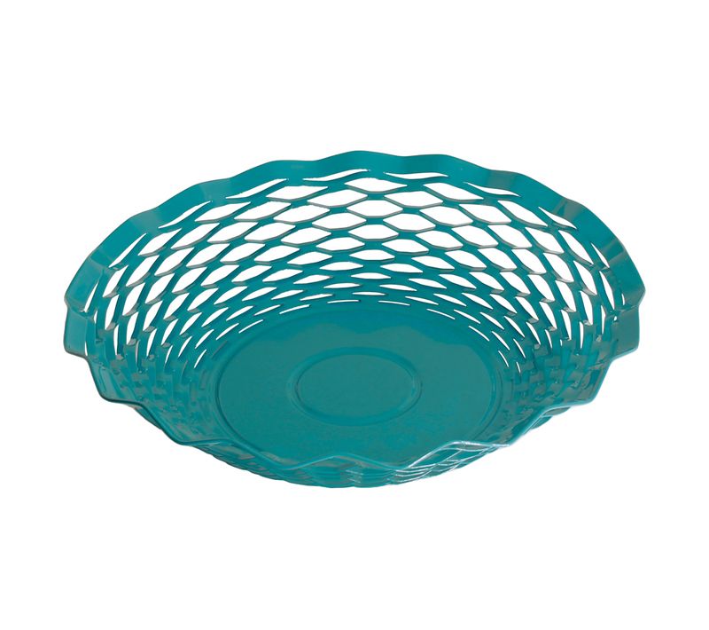 Corbeille à Pain Bleu Canard 24.5 Cm En Inox