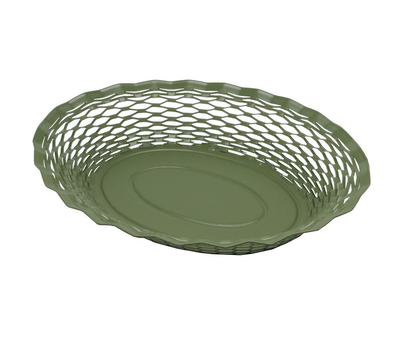 Corbeille à Pain Kaki 30x24 Cm En Inox