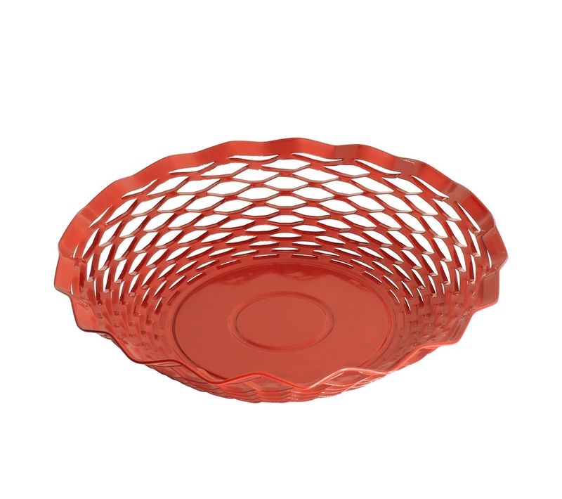 Corbeille à Pain Rouge 24.5 Cm En Inox