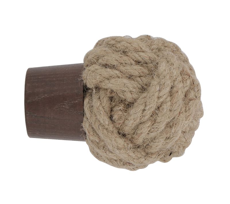 Embout De Tringle En Corde Et Frêne à Visser D28 - 28 Mm - Naturel