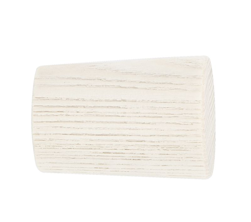 Lot Embouts De Tringle Cylindre En Frêne à Visser D28 - 28 Mm - Blanc