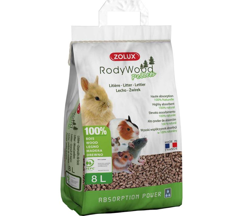 Litière Granulés De Bois Rodywood 8 Litres