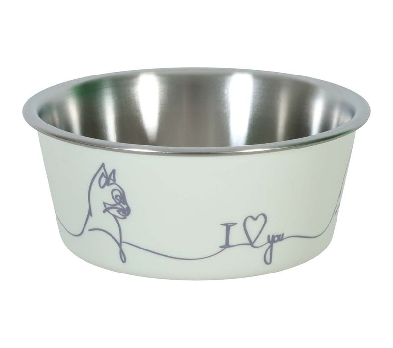 Ecuelle Antidérapante Pour Chats Love Cat Beige