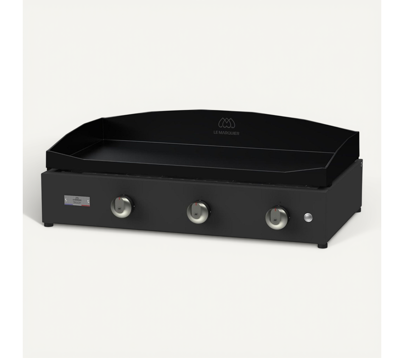 Plancha Gaz 3 7200w Fonte Émaillée 75x40cm - Pure 375 Noire Plvp375e