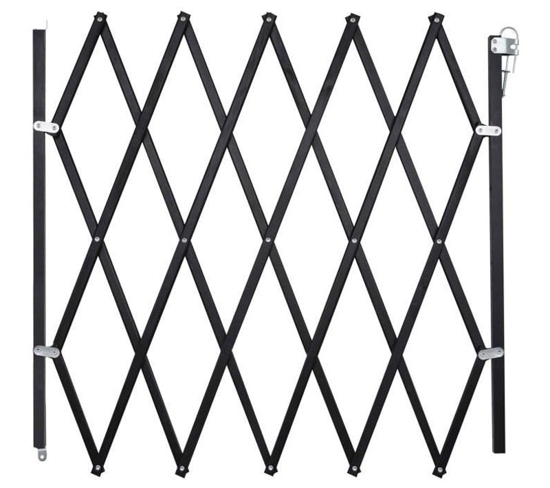 Barrière Bois Noir Animaux - Stop'fix - Extensible 0,60-1,10 M - Rapide à Poser
