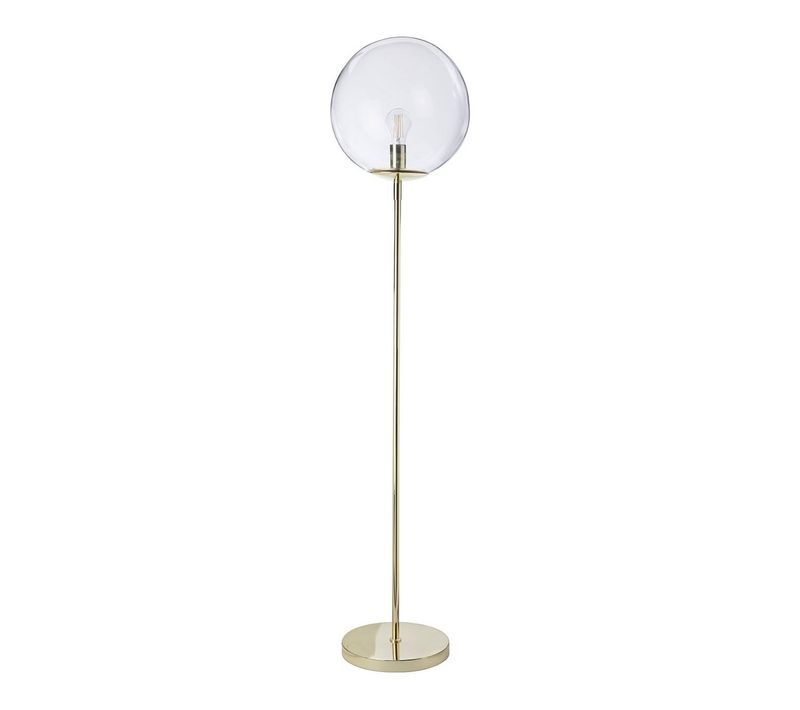 Lampadaire Globus Laiton, Verre, Diam. 34 Cm, Ampoule LED E27