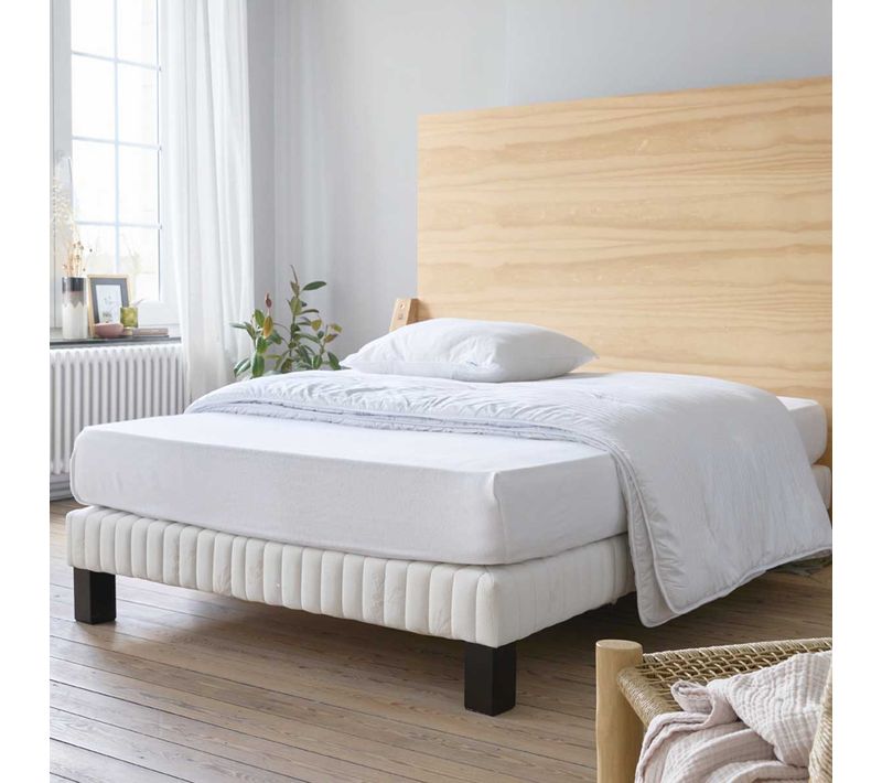 Protège-matelas Molleton En Coton Blanc 140x190