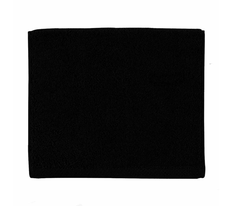 Drap De Bain Uni En Coton Noir 90x170