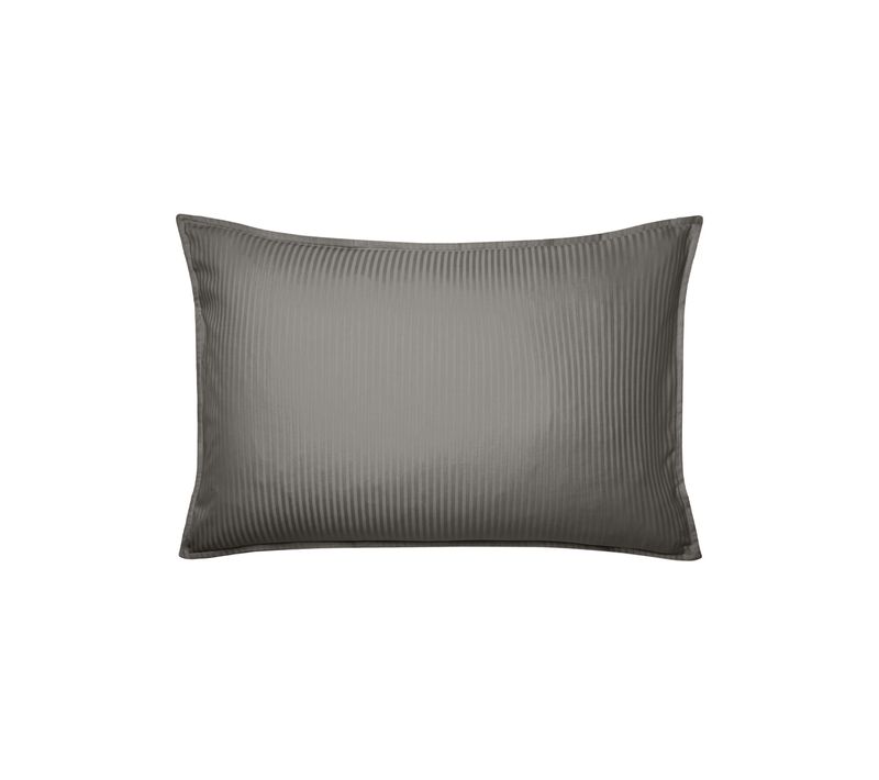 Taie D'oreiller En Satin De Coton Gris 50x75