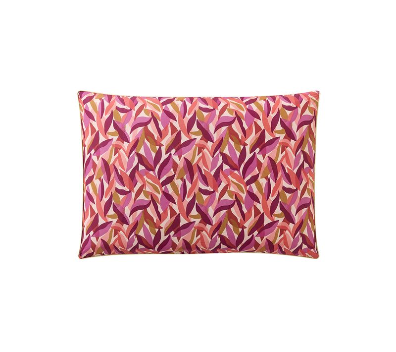 Taie D'oreiller Imprimée En Percale De Coton Rose 50x75