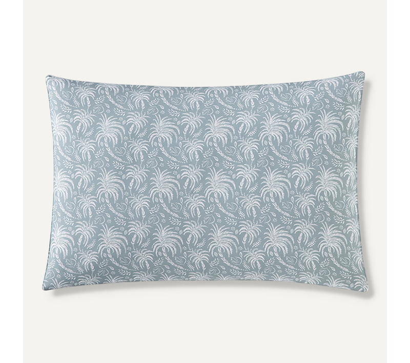 Taie D'oreiller En Percale De Coton Bleu 50x75