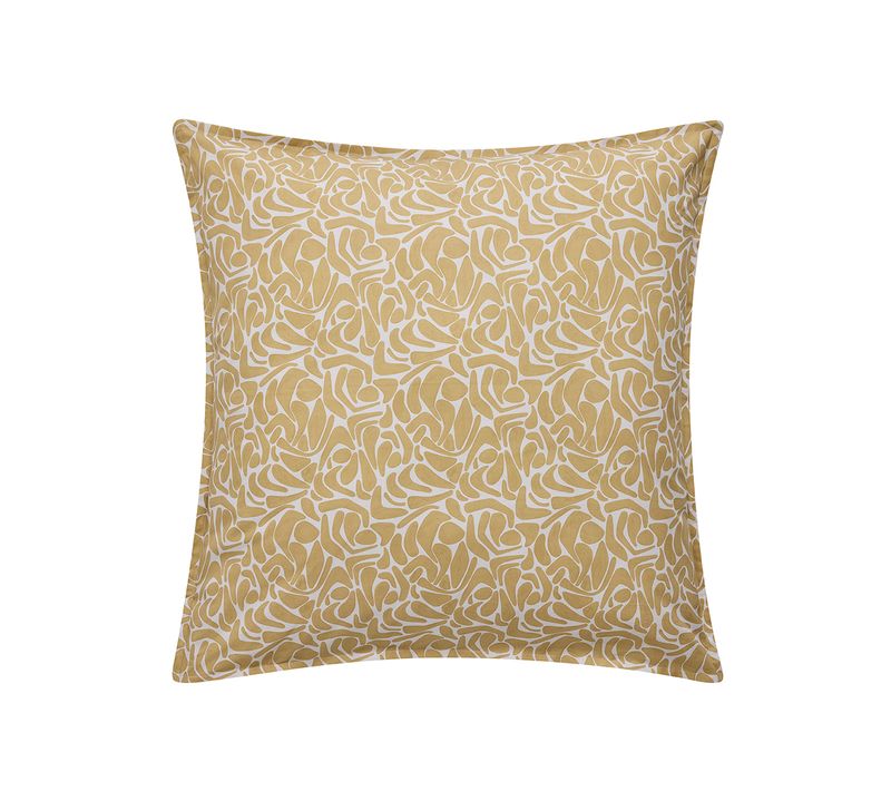 Taie D'oreiller En Percale De Coton Jaune 65x65 Cm
