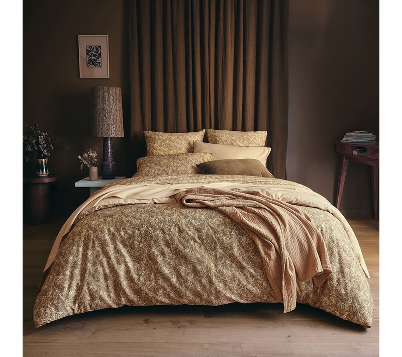 Housse De Couette En Satin De Coton Vert 240 X 220 Cm