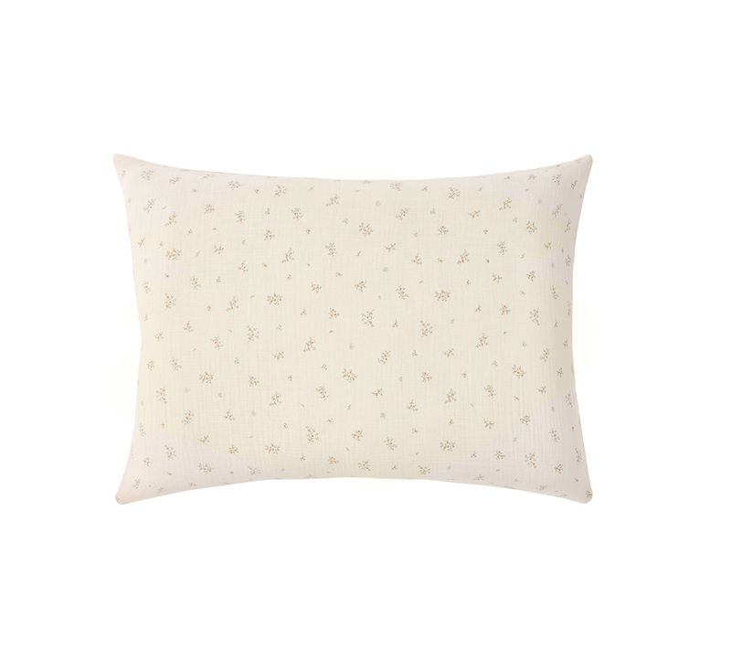 Taie D'oreiller En Gaze De Coton Beige 50 X 75 Cm