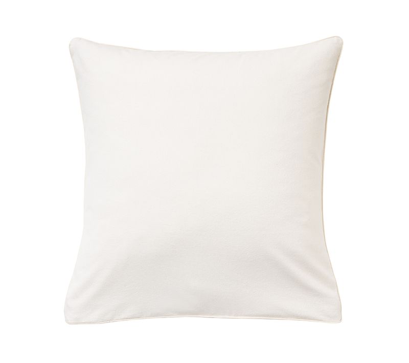 Taie D'oreiller En Flanelle De Coton Beige 65 X 65 Cm