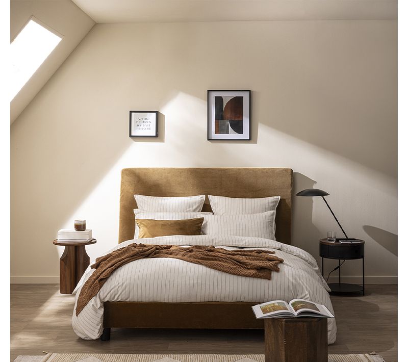 Parure De Lit En Flanelle De Coton Écru 240 X 220 Cm