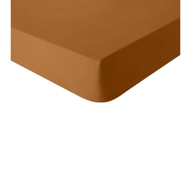 Drap Housse En Coton  Ambre 90x200 Made In France