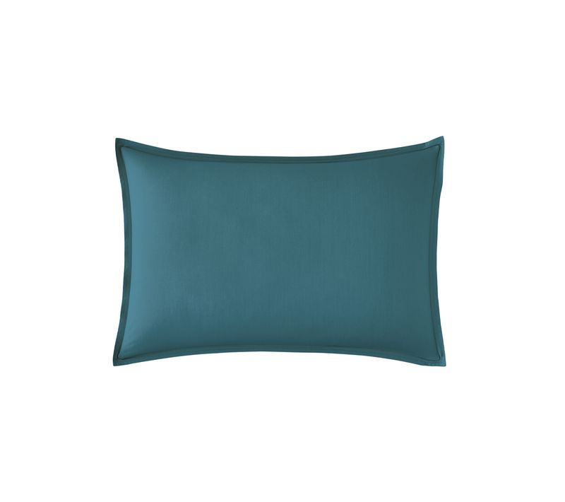 Taie D'oreiller En Percale De Coton Bleu 50x70