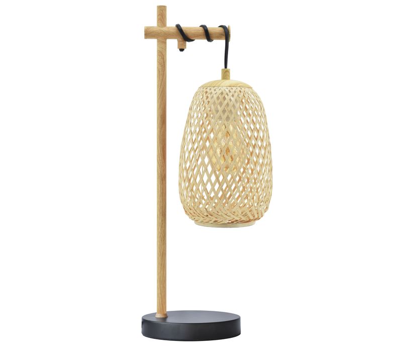 Lampe à poser bambou H. 49 cm KATCHA Naturel