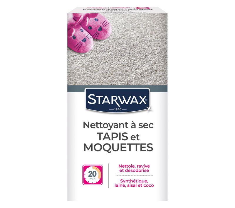 Entretien tapis moquette STARWAX Nettoyeur à sec 500gr