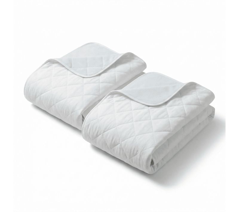 Lot De 2 Alèses Imperméables 90x85 Cm - Adulte Sénior - Lavable à 90°c