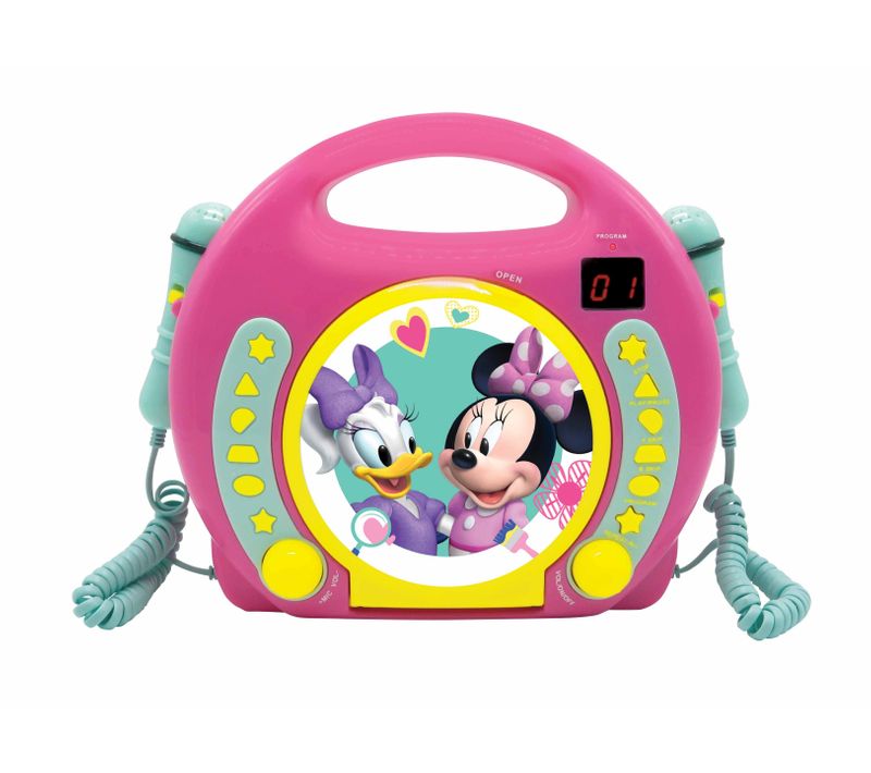 Lecteur Cd Portable Avec 2 Microphones Disney Minnie