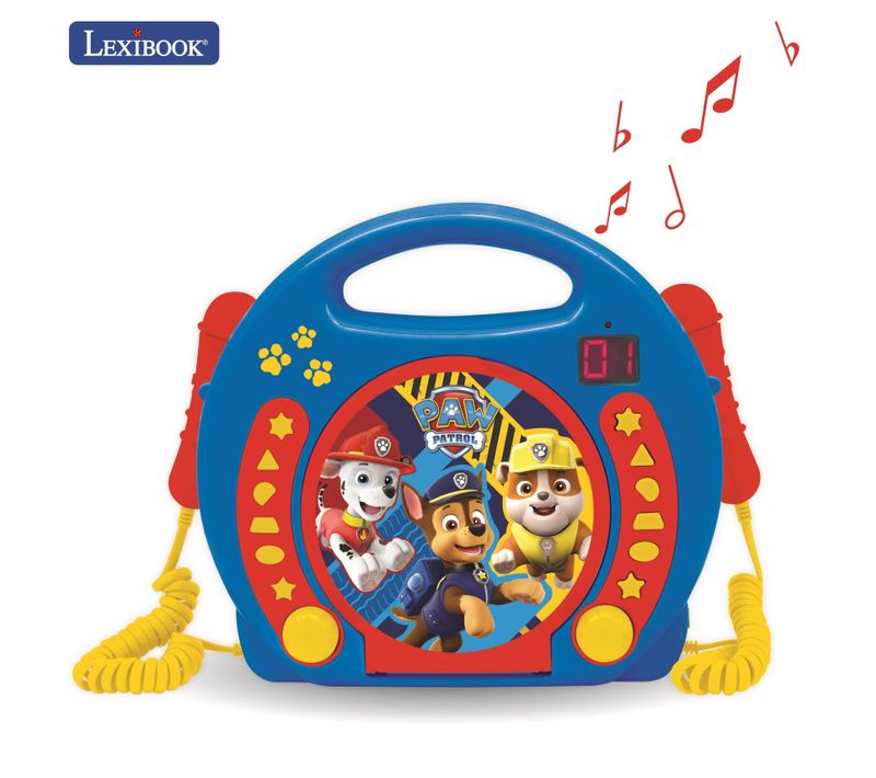 Lecteur Cd Portable Avec 2 Microphones Pat Patrouille