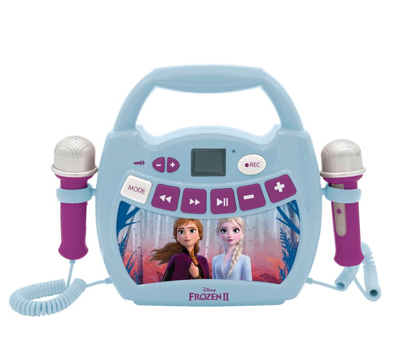 Lecteur Audio Lumineux Sans-fil Portable Avec 2 Micros Reine Des Neiges