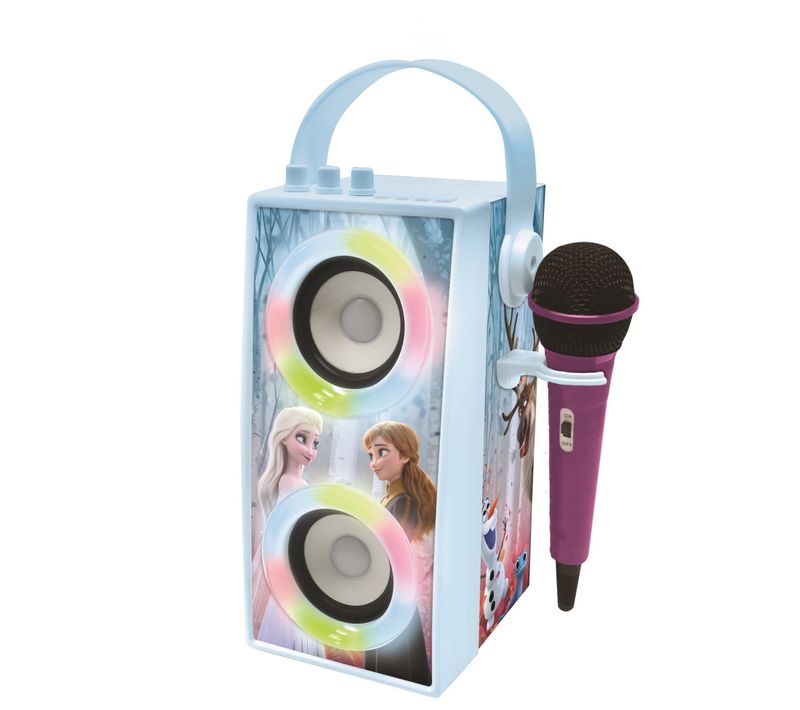 Enceinte Tendance Bluetooth® Portable Avec Micro Et Effets Lumineux Karaoké La Reine Des Neiges