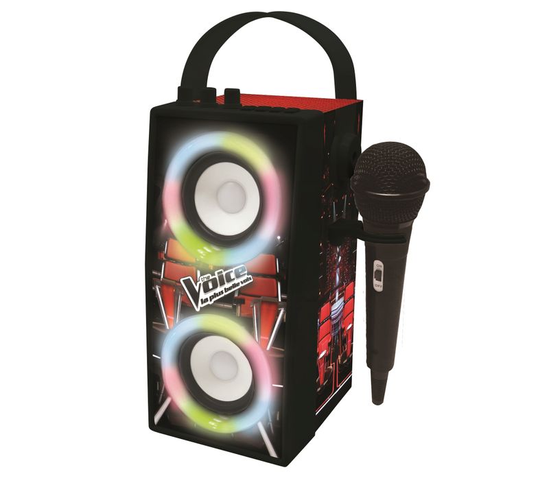 Enceinte Tendance Karaoké Bluetooth® Portable Avec Micro Et Effets Lumineux The Voice