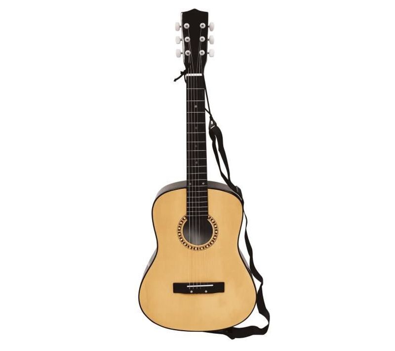 Guitare Acoustique En Bois 91 Cm Beige Et Noir