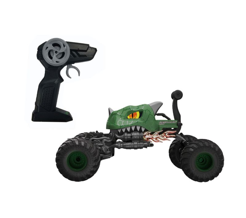 Voiture télécommandée dinosaure Crosslander® Dino, Cabrage Rotatif Avec Effet Lumineux