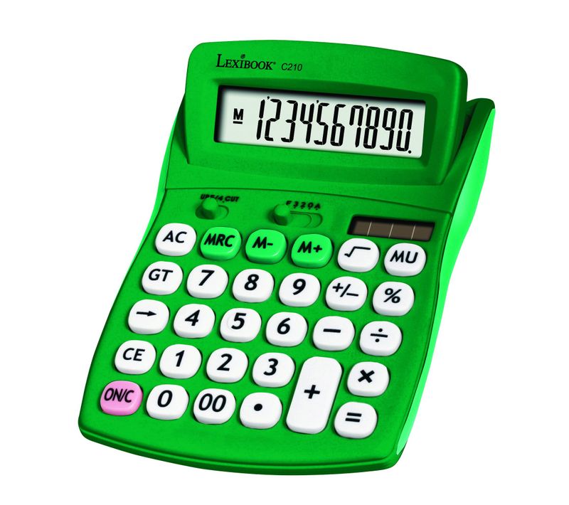 Calculatrice De Bureau Verte 10 Chiffres