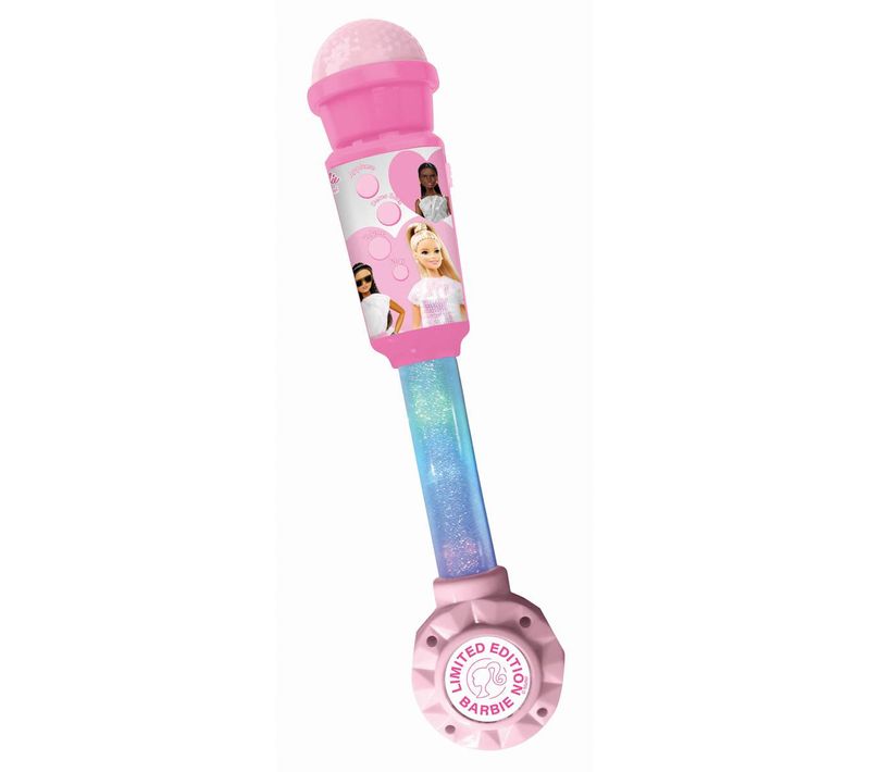 Microphone Barbie Avec Tube Lumineux Et Enceinte