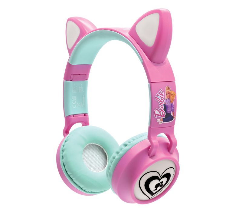 Casque Barbie Sans Fil Rechargeable Lumineux Avec Oreilles De Chat