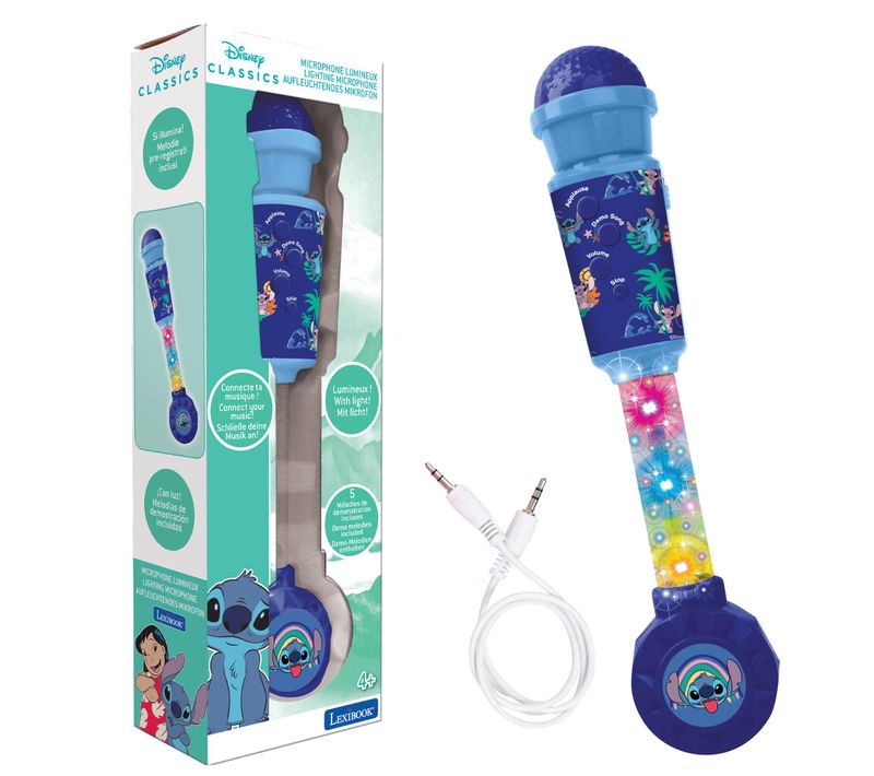 Microphone Stitch Avec Tube Lumineux Et Enceinte