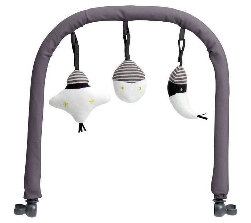 Arche De Jeux Upetdown I à Fixer Pour Transat - Gris, 3 Jouets Amovibles
