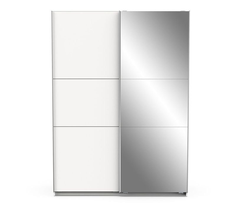 Armoire 2 Portes Coulissantes Et Miroir - L148 Cm