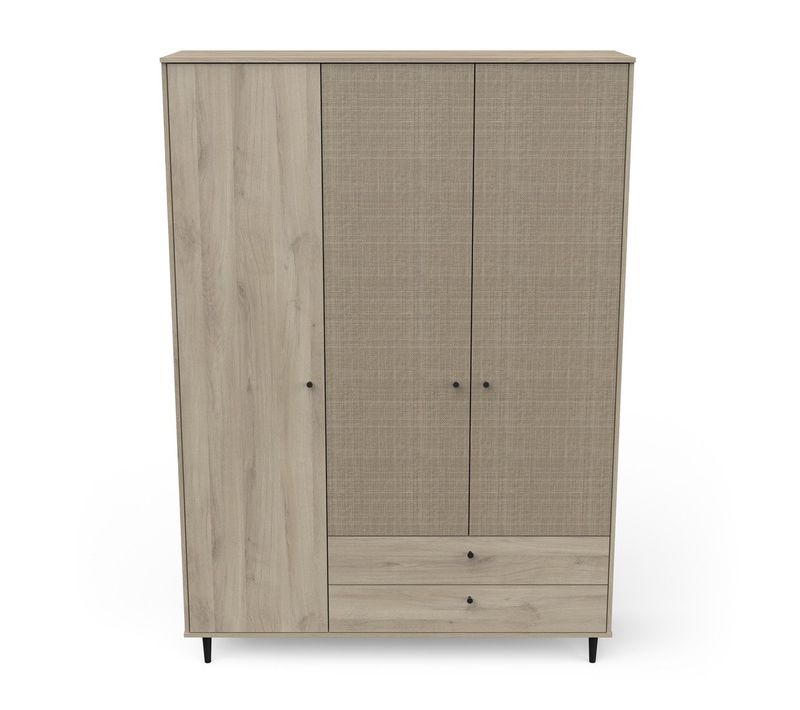 Armoire 3 Portes Ouvrantes Et 2 Tiroirs - H221 Cm