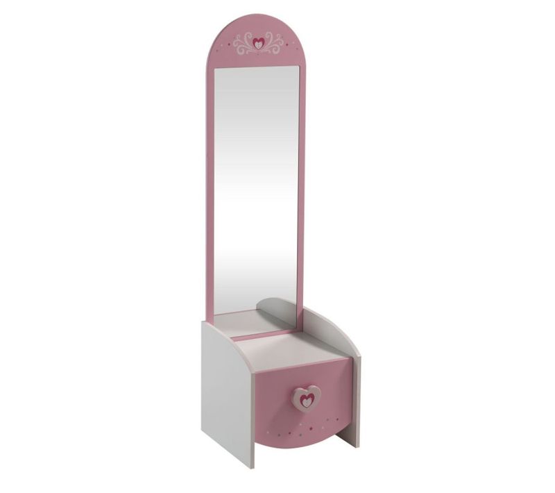 Commode Enfant Coiffeuse Anastasia Blanche Et Rose