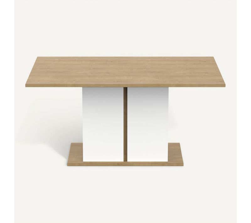 Table de séjour 160cm AXELLE imitation chêne/ blanc