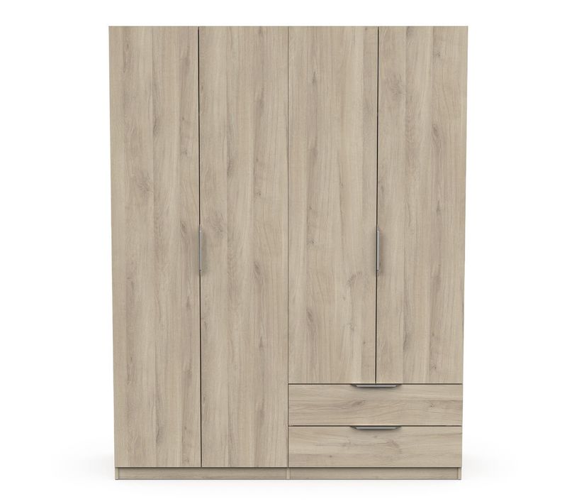 Armoire 4 Portes 2 Tiroirs - L157,3 Cm