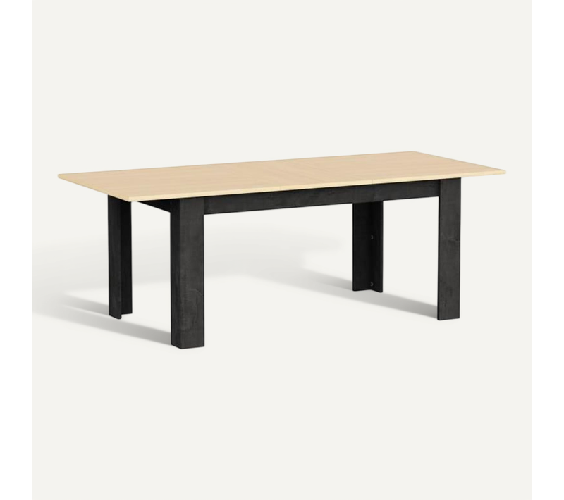 Table à Manger Extensible - Kent - Chene De Fil / Sidewalk - Rectangulaire - 6 à 8 Personnes