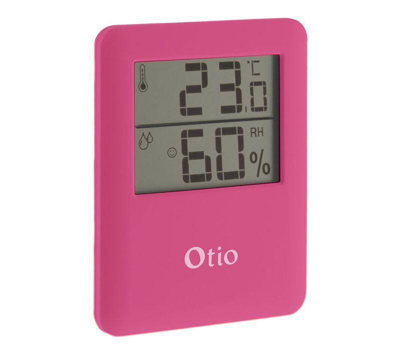 Thermomètre / Hygromètre Intérieur Magnétique - Rose - Otio
