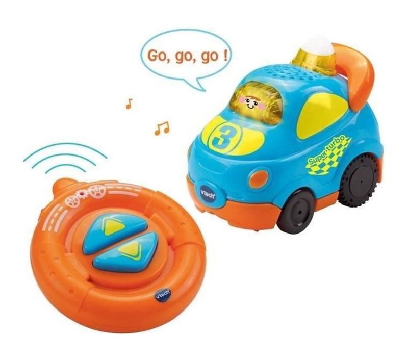 Hugo Super Turbo - Voiture Télécommandée Tut Tut Bolides, 2 Modes, 3 Chansons