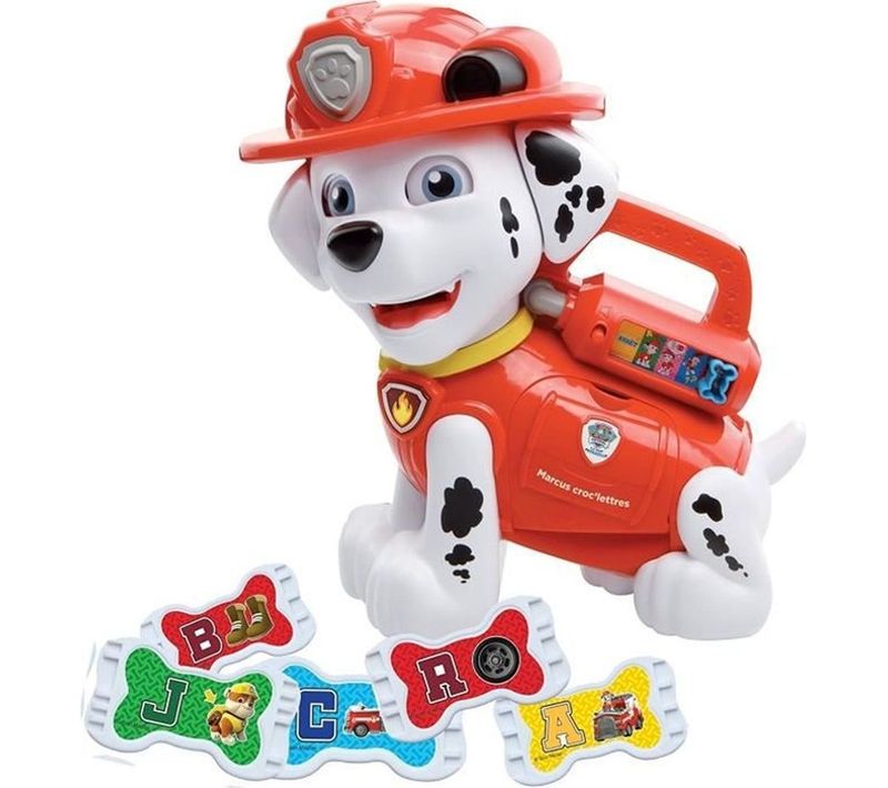 Pat' Patrouille Marcus Croc'lettres - Jouet Éducatif Interactif, 26 Os Lettres