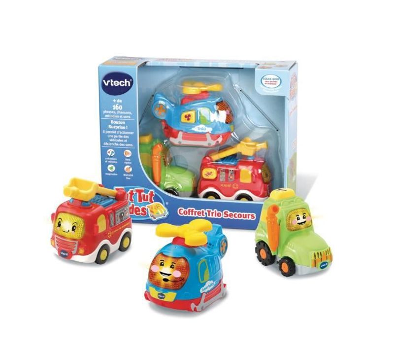 Tut Tut Bolides Coffret Trio Secours (pompiers + Tracteur + Helico)