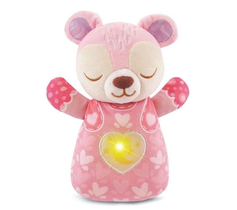 Ourson Lumi Dodo Rose 3-en-1 - Peluche Musicale Et Veilleuse