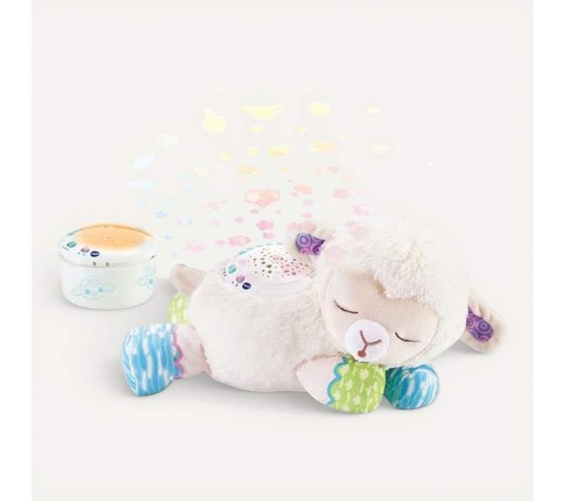 Veilleuse Peluche Mouton 3-en-1 Avec Projection, Sons Et Minuterie