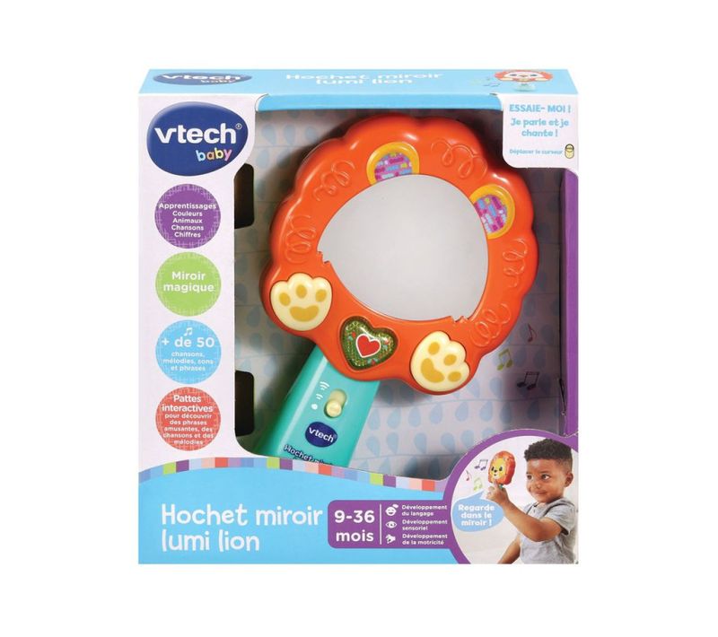 Jeu D Éveil  Hochet Miroir Lumi Lion